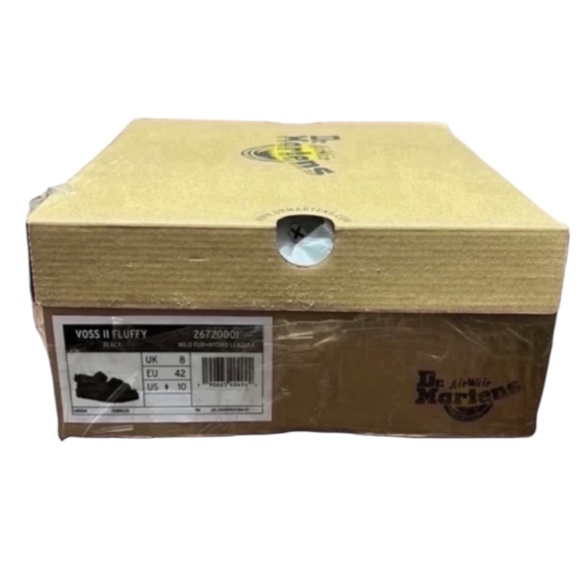 Dr. Martens Black Voss II Fluffy Sandals Size 10 - Picture 4 of 7